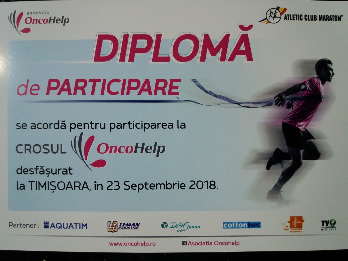 Promovarea asociatiei la Crosul Oncohelp