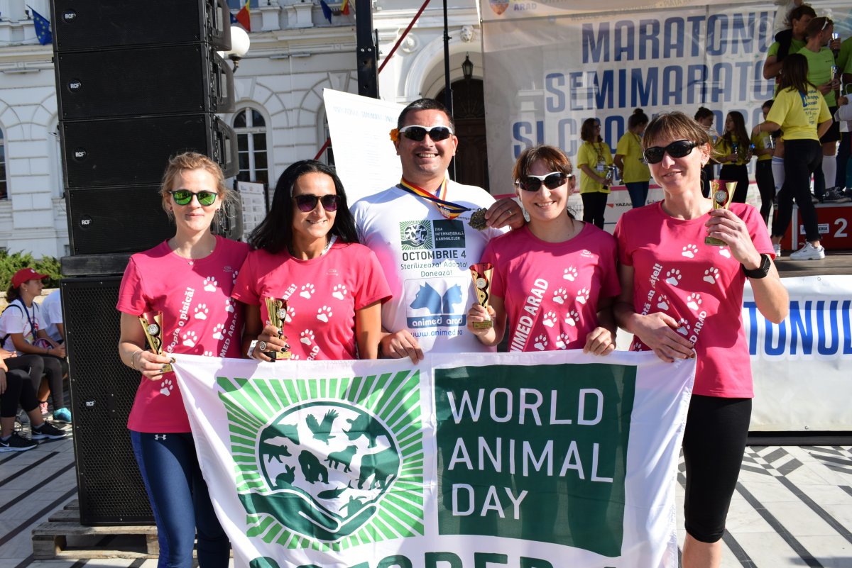Promovarea World Animal Day la Maratonul Aradului 2018